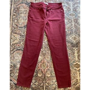 LILA RYAN Skinny Stretch Jeans Wine color Sz 28